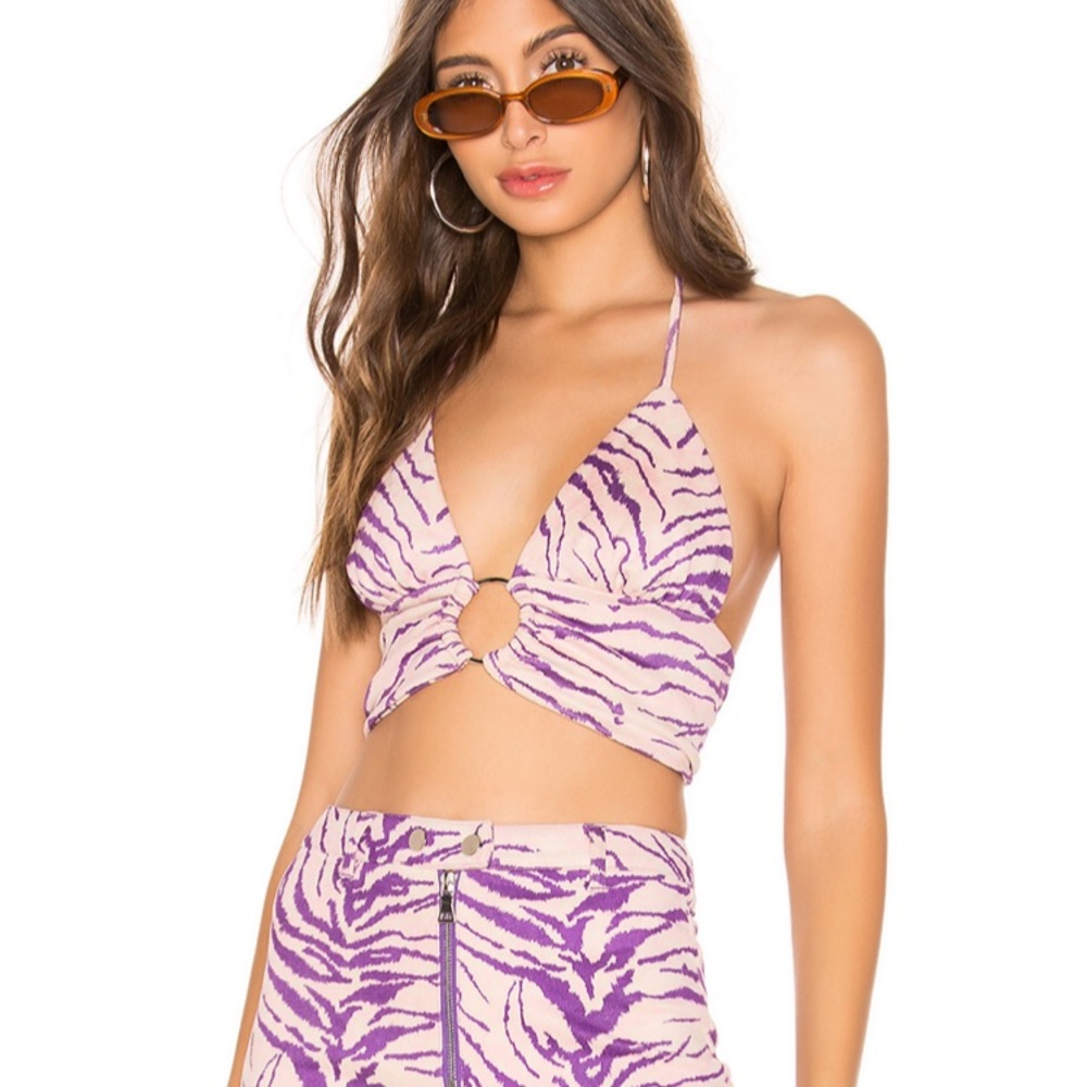I.AM.GIA Brand New Purple Zebra Top